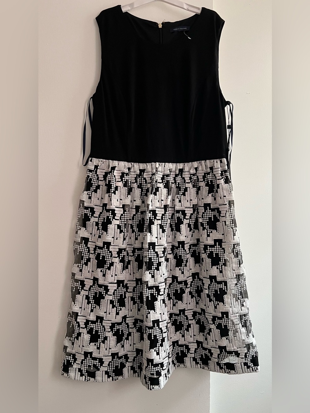 Tommy Hilfiger Black Dress with Navy Label